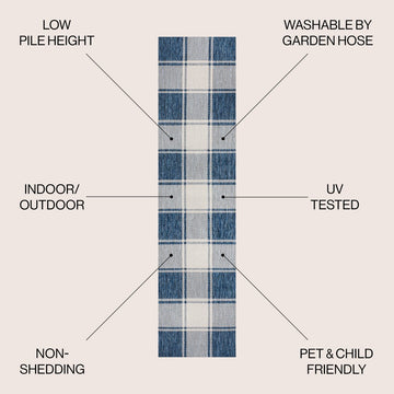 Sabine Traditional Farmhouse Bold Gingham Area Rug